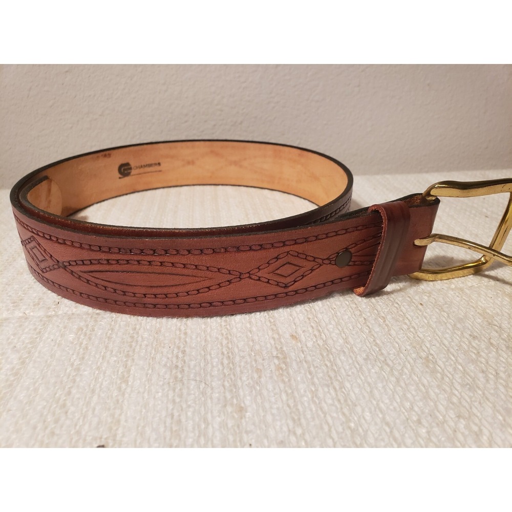 Chambers Leather Belt - Top Grain Leather Size 30 Made‎ in USA
